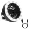 Portable Camping LED Fan 2 in 1 Outdoor Battery/USB Operated Hanging Hook Camping Hiking Travel Lantern Cooling Fan