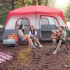 430*430*210cm Polyester Cloth Fiberglass Poles Can Accommodate 14 People Camping Tent Red And White