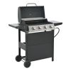 Propane Grill 4 Burner Barbecue Grill Stainless Steel Gas Grill