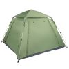 240*240*150cm Spring Quick Open Four-Person Family Tent Camping Tent Green