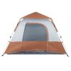 240*240*150cm Spring Quick Opening Four-Person Family Tent Camping Tent Brown