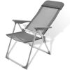 Foldable Adjustable Camping Chairs Aluminum Set of 2