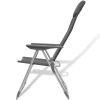 Foldable Adjustable Camping Chairs Aluminum Set of 2