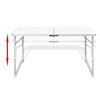 Foldable Camping Table Height Adjustable Aluminum 47.2"x23.6"