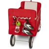 3-in-1 EZ Fold Wagon, Padded Seat with Seat Belts, Red