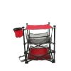 3 Shelf Camping Table, Red, 14" x 14"x 18"