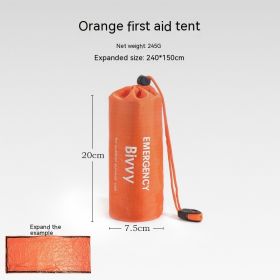 Portable Outdoor Disaster Relief Tent Camping Temporary Simple Sleeping Bag Warm Emergency Blanket (Option: Orange Tent-Single)